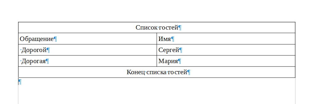 Итоговый документ Итоговый документ